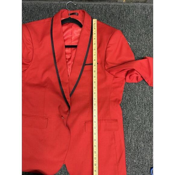 Insomnia Men’s One Button Red And Black Blazer Medium Sports Coat Sz 44S - Picture 8 of 8
